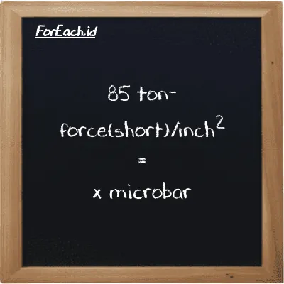 1 ton-force(short)/inch<sup>2</sup> is equivalent to 137900000 microbar (1 tf/in<sup>2</sup> is equivalent to 137900000 µbar)